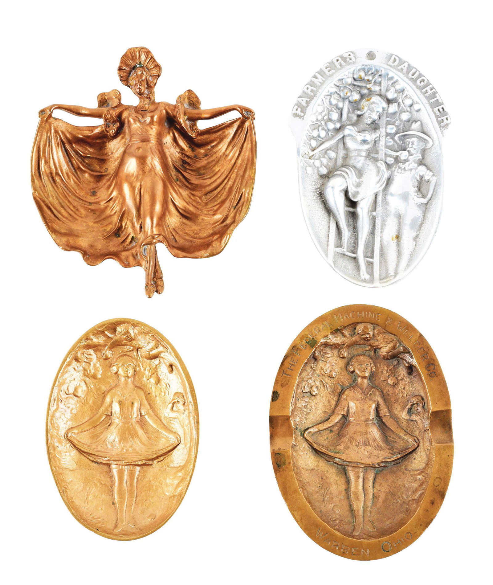 LOT OF 4: NAUGHTY ASHTRAYS. (1 of 10)