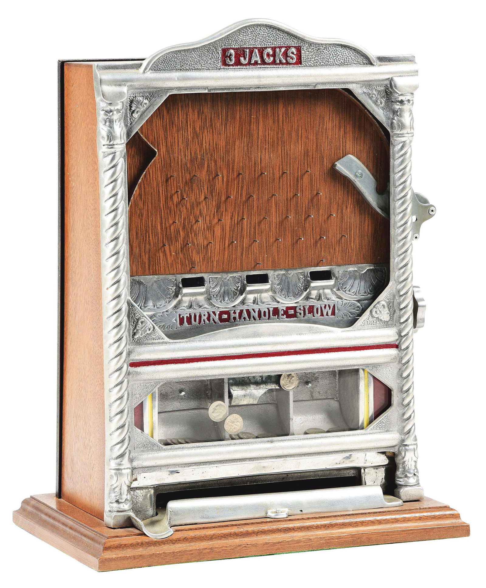 10¢ 3 JACKS RECREATION COIN DROP MACHINE. (1 of 5)