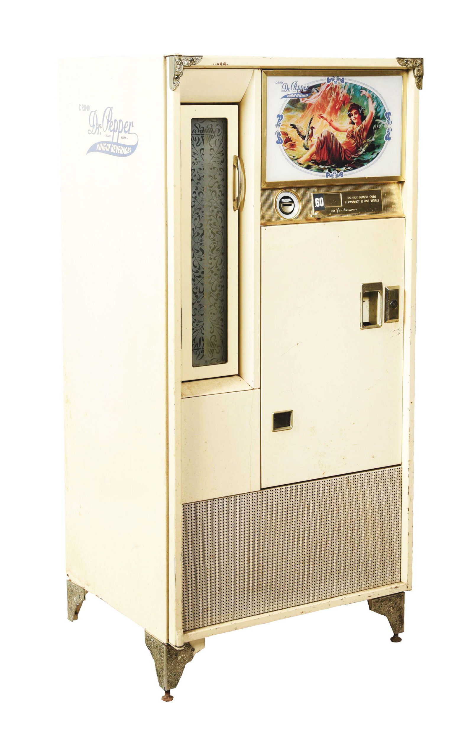 VINTAGE DR PEPPER KING OF BEVERAGES VENDING MACHINE. (1 of 6)