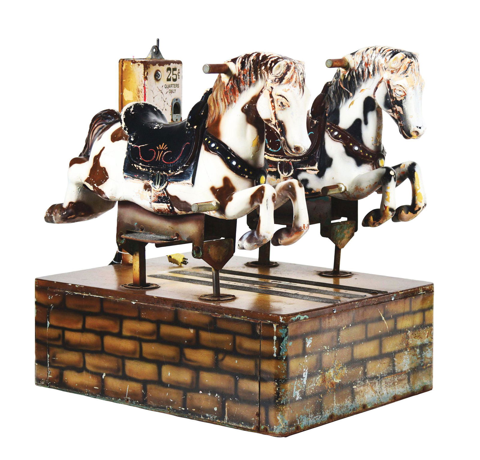 1950'S 25¢ DOUBLE HORSE KIDDY RIDE. (1 of 4)