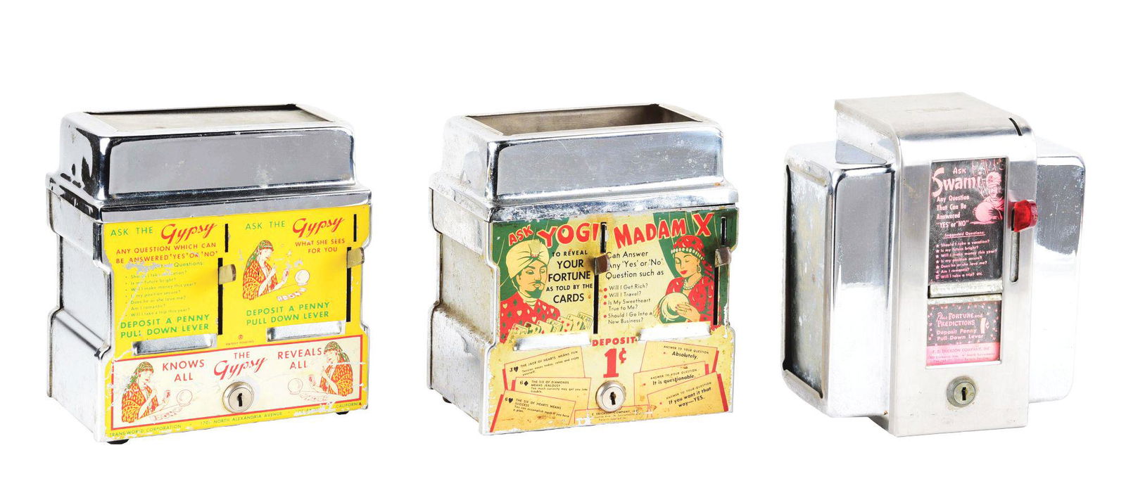 LOT OF 3: FORTUNE TELLING NAPKIN DISPENSERS. (1 of 7)