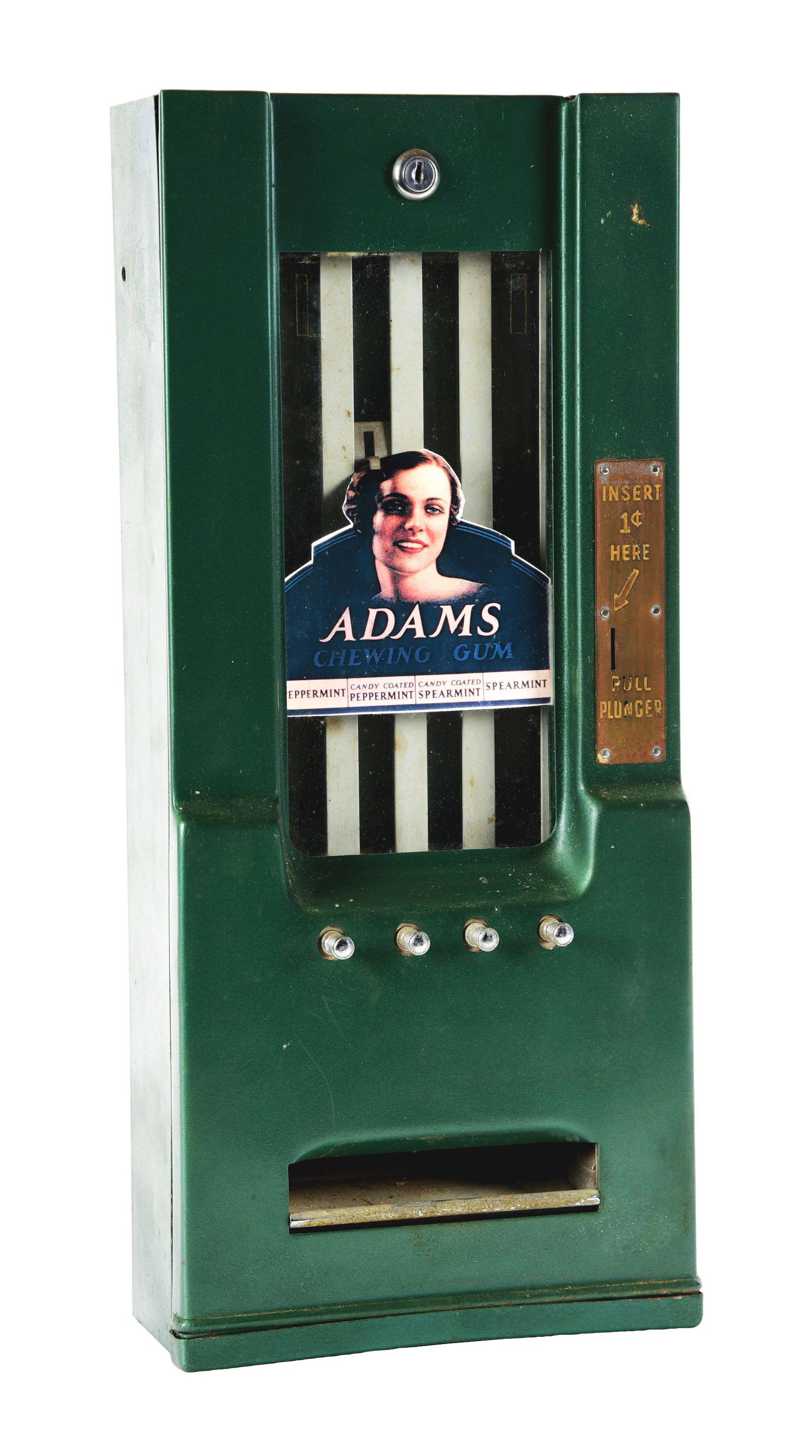 1¢ ADAMS GUM VENDOR. (1 of 4)