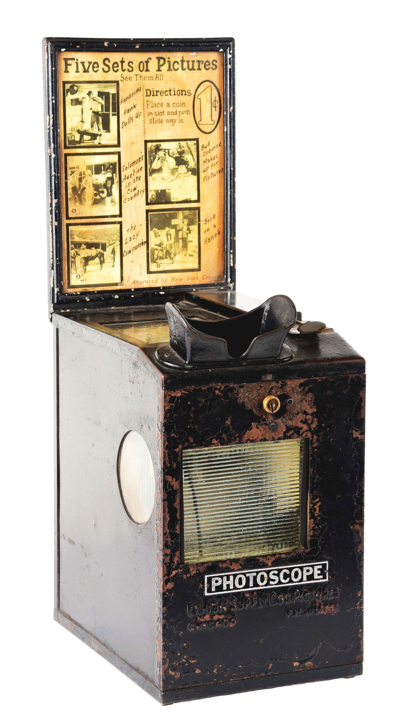 1¢ 1¢ PHOTOSCOPE VIEWER ARCADE MACHINE. (1 of 10)