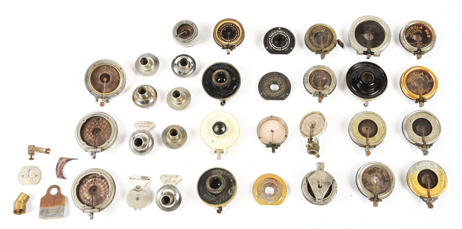 LARGE LOT OF PHONOGRAPH REPRODUCERS. (1 of 3)