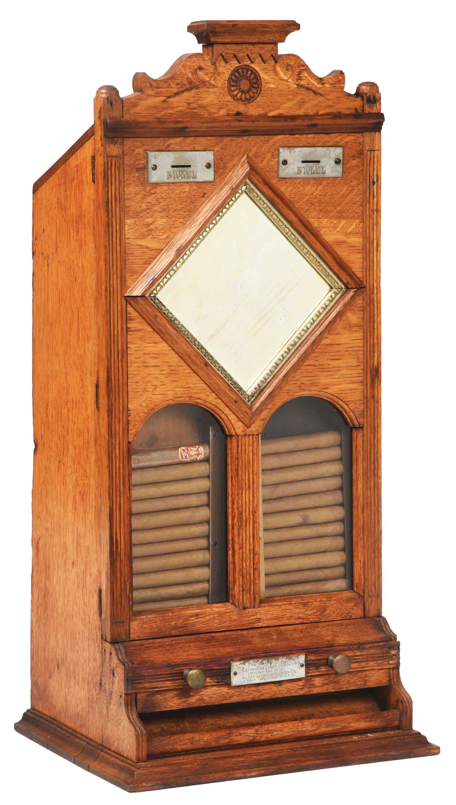 5¢ "ELM CITY" CIGAR VENDING MACHINE.