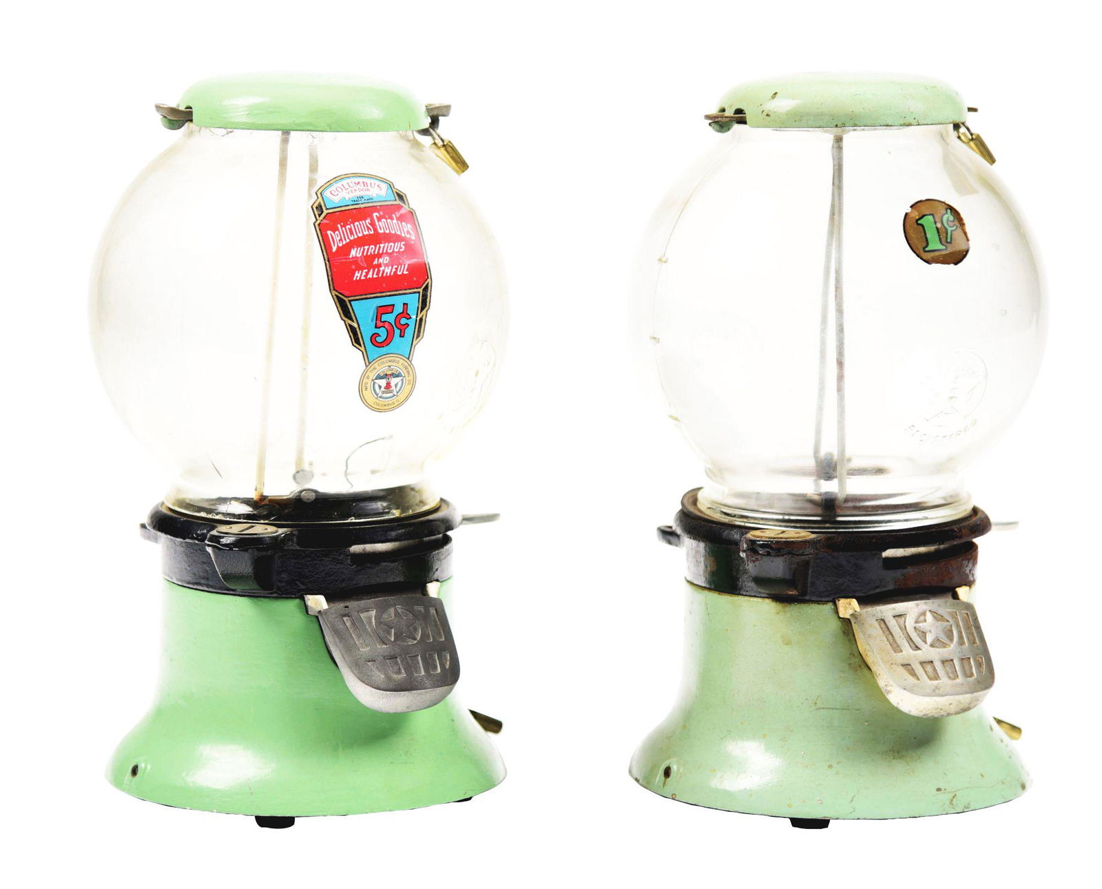 LOT OF 2: PAIR OF 5¢ COLUMBUS MODEL 46 VENDING (1 of 4)