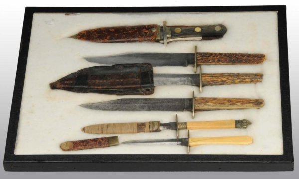 Lot of 6: Bowie Knives with 4 Sheaths.