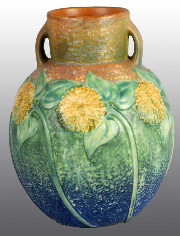 Roseville Sunflower Pottery Vase.