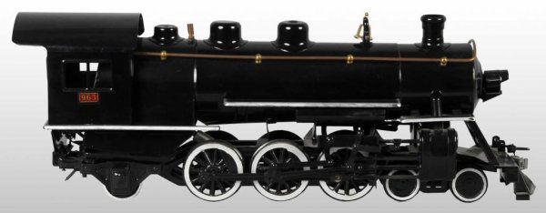 Pressed Steel Buddy L Locomotive and Tender Toys.: Description American. T production. New old stock. Limited production of this model. Complete two-piece set. Includes optional motorized engine and tender. Also includes original shipping boxes. Condi