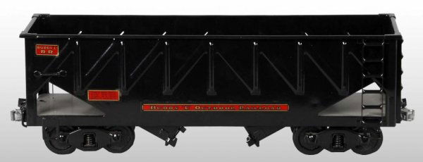 Pressed Steel Buddy L Railroad Hopper Car Toy.: Description American. T production. New old stock. Operating bottom-opening dump doors. Size 22" L.
