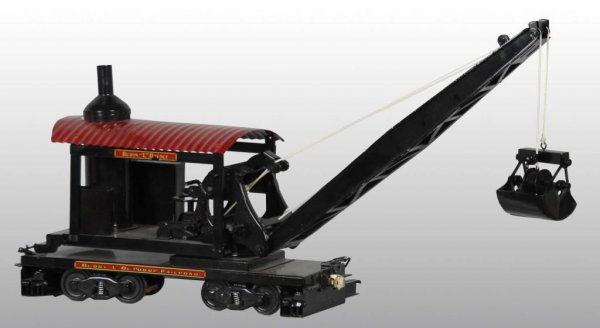 Pressed Steel Buddy L Railroad Dredge Car Toy.: Description American. T reproduction. New old stock. Made for the Buddy L outdoor railroad. Includes original shipping box. Size 30" L.
