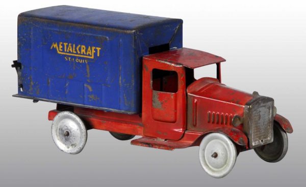 Pressed Steel Metalcraft Box Truck Toy.