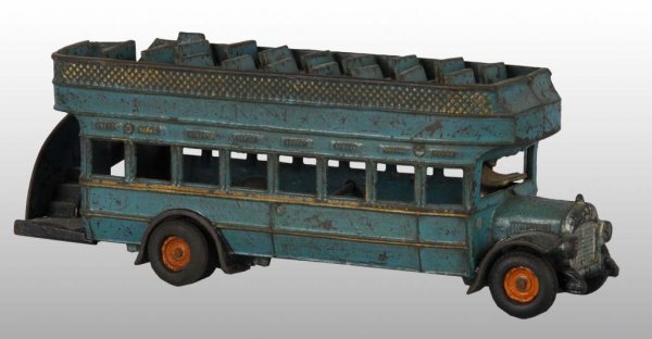 Cast Iron Large Arcade Bus.: Description Replaced wheels. Original condition. Condition (Very Good). Size 14" L.