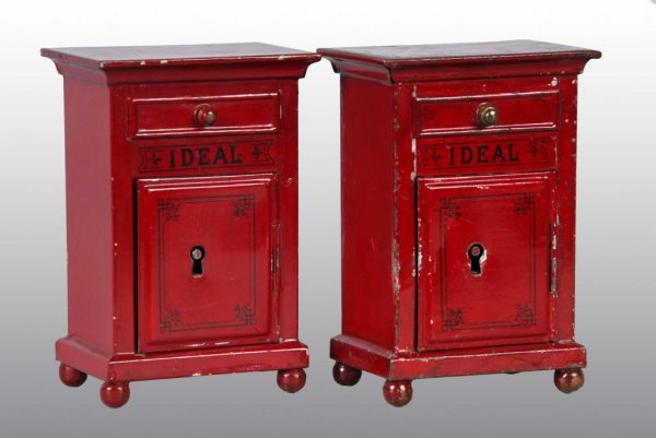 Lot of 2: Tin Ideal Safe Banks.: Condition (Excellent Plus). Size 5" T.