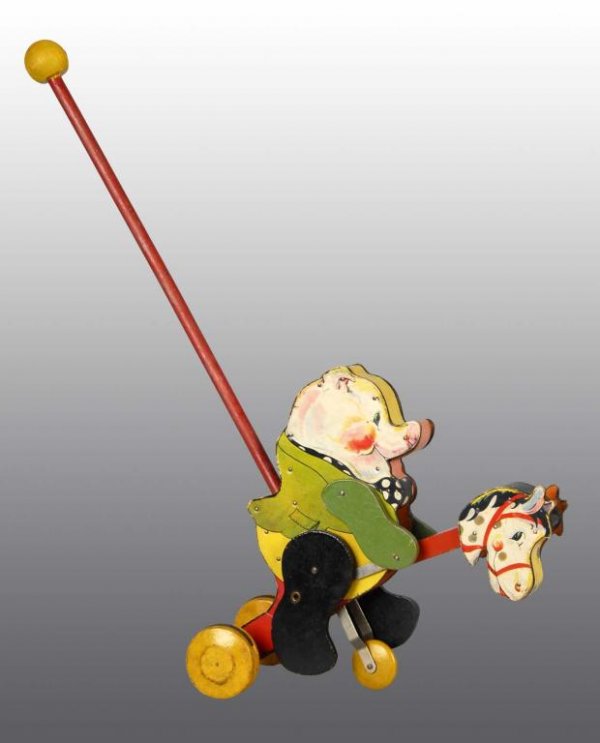 Fisher Price No. 500 Pushy Piggy Toy.