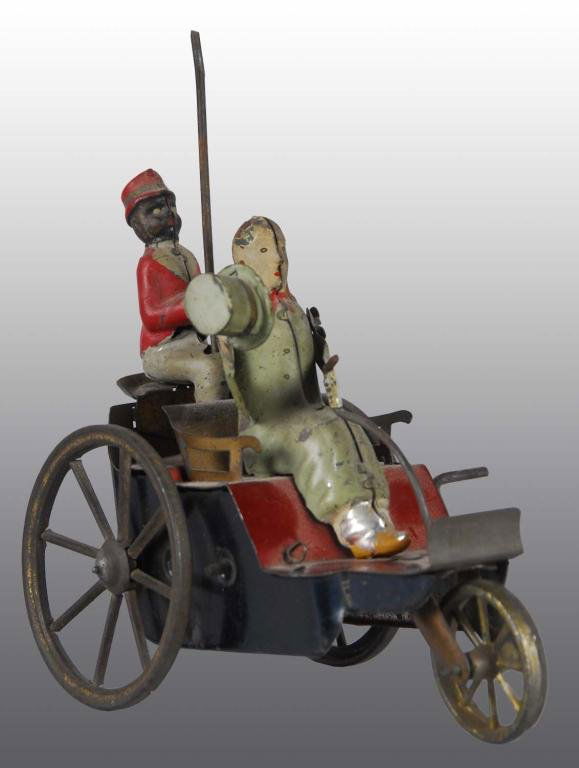 Tin Lehmann Onkel-Onkel Wind-Up Toy.: Description German. Working. Early version with crank wind-up. Missing umbrella. Condition (Very Good). Size 5 - 1/2" L.