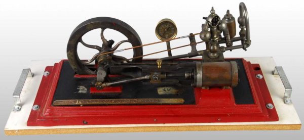C. Creators & Co. Popcorn Engine.: Description This engine operated the popcorn and peanut roasting mechanisms and a clown in a Creators Popcorn Wagon in the early 1900s. It includes the hard-to-find oiler and flyball governor. The nam