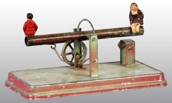 Tin Hand-Painted See-Saw Toy.