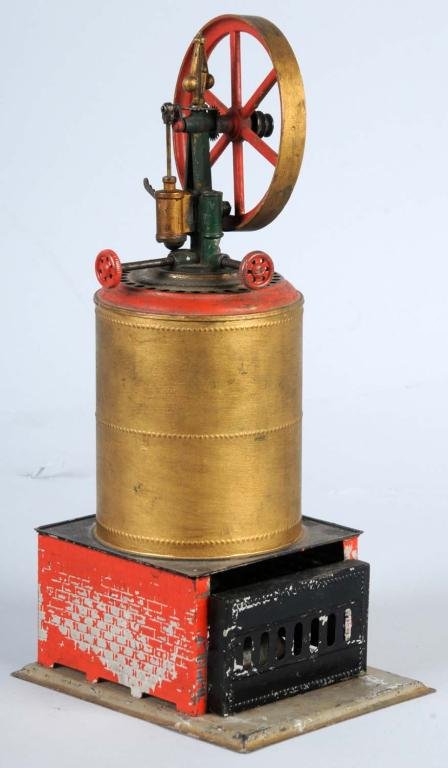 Weeden No. 4 Engine.: Description This is described by Weeden as "a larger and more powerful model". This model has a geared governor and a double boiler wall. Made ca. 1891-1894. Very Rare Condition (Very Good). Size 4" x