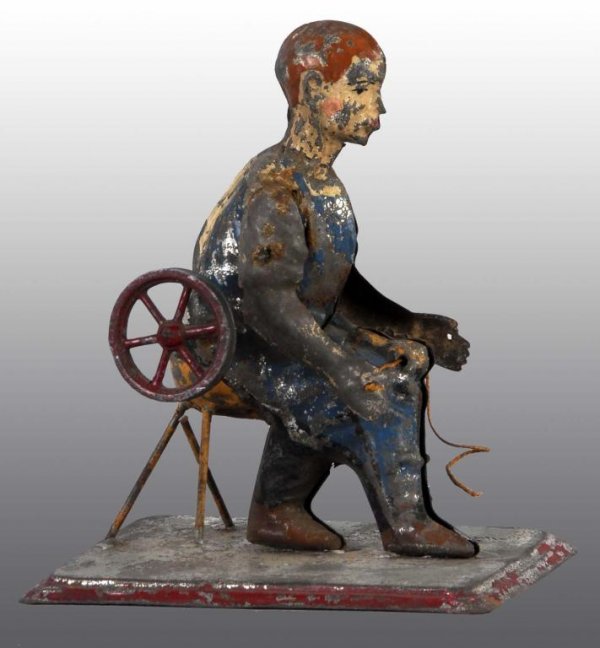 Tin Hand-Painted Carette Shoemaker No. 684/1 Toy.: Description German. Extremely rare steam accessory with moderate overall paint loss and flaking. Provenance: Collection of Gottschalk. Condition (Good - Very Good). Size 6" T.