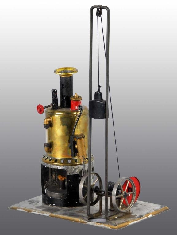 Weeden No. 36 Pile Driver Steam Toy..: Description This toy Mimics the steam pile drivers of its day driving piers at docks or heavy foundations for commercial buildings. The boiler is a typical Weeden upright engine with waterglass, whist