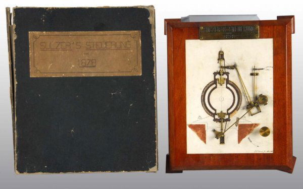 Lot of 4: 2 Steam Models & 2 Counters.: Description Lot includes "Sulzer's Steuerung 1878" is printed on the cover and on a name plate of this very delicate and unusual German made demonstration Model. The engine that is being demonstrated