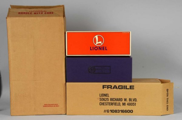 Lionel Contemporary Century Club GG1 Engine.: Description American. Marked "2332 Five Striper". Includes original box, shipping box, and display case. Condition (Unused).