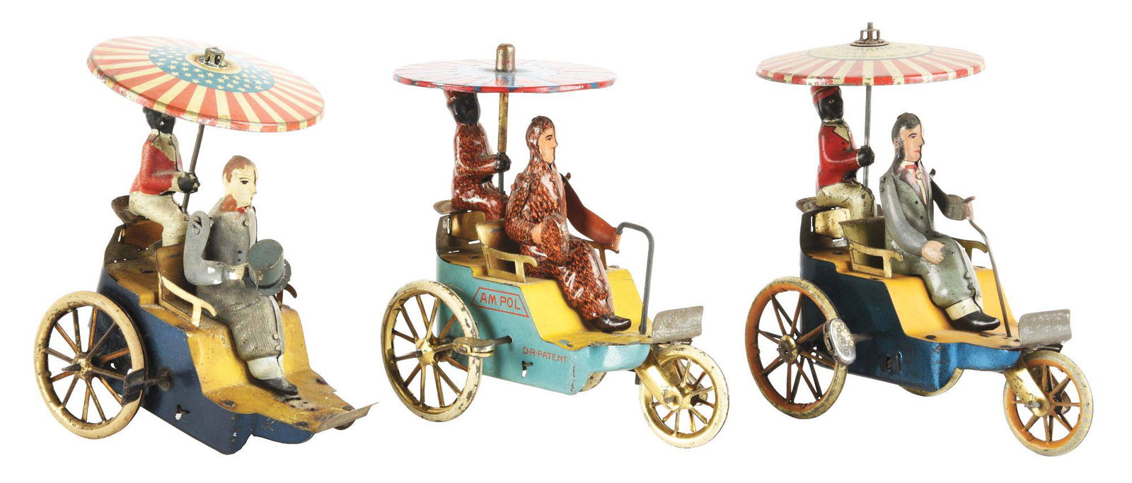 LOT OF 3: GERMAN LEHMANN TIN LITHO WIND-UP TOYS. (1 of 3)