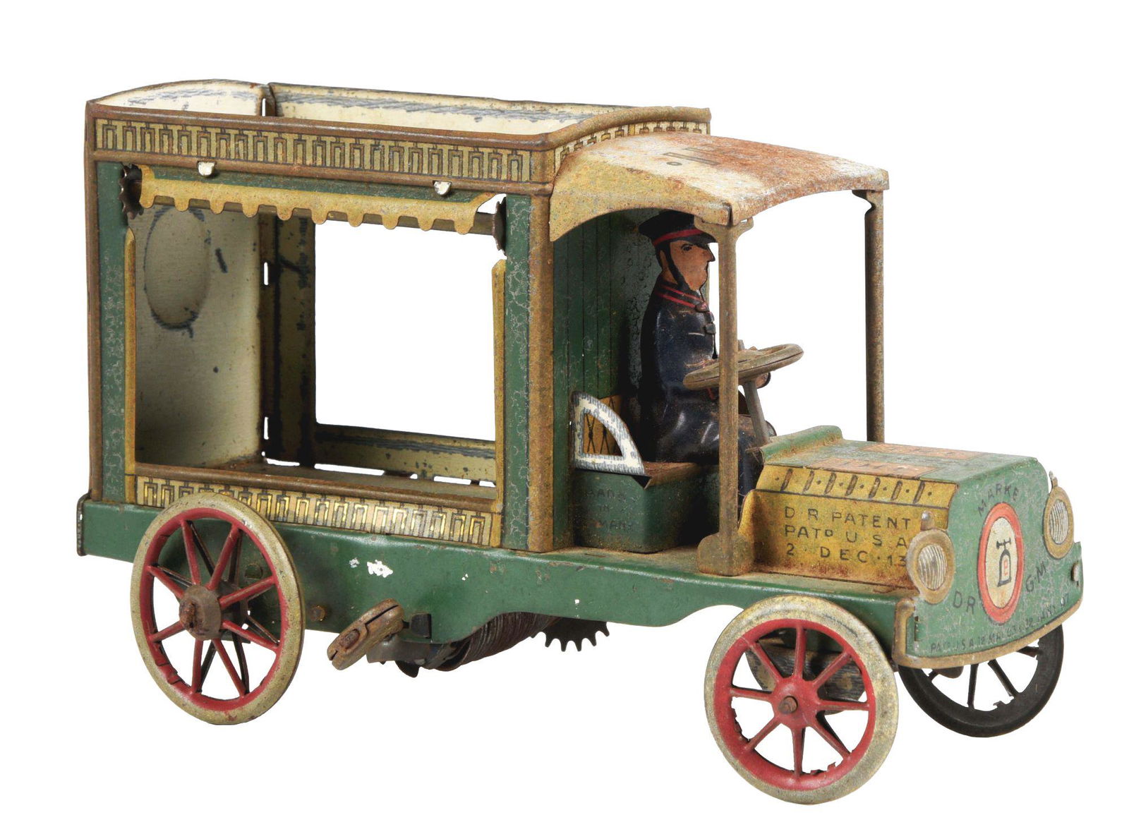 GERMAN LEHMANN IHI TIN LITHO WIND UP TOY TRUCK. (1 of 3)