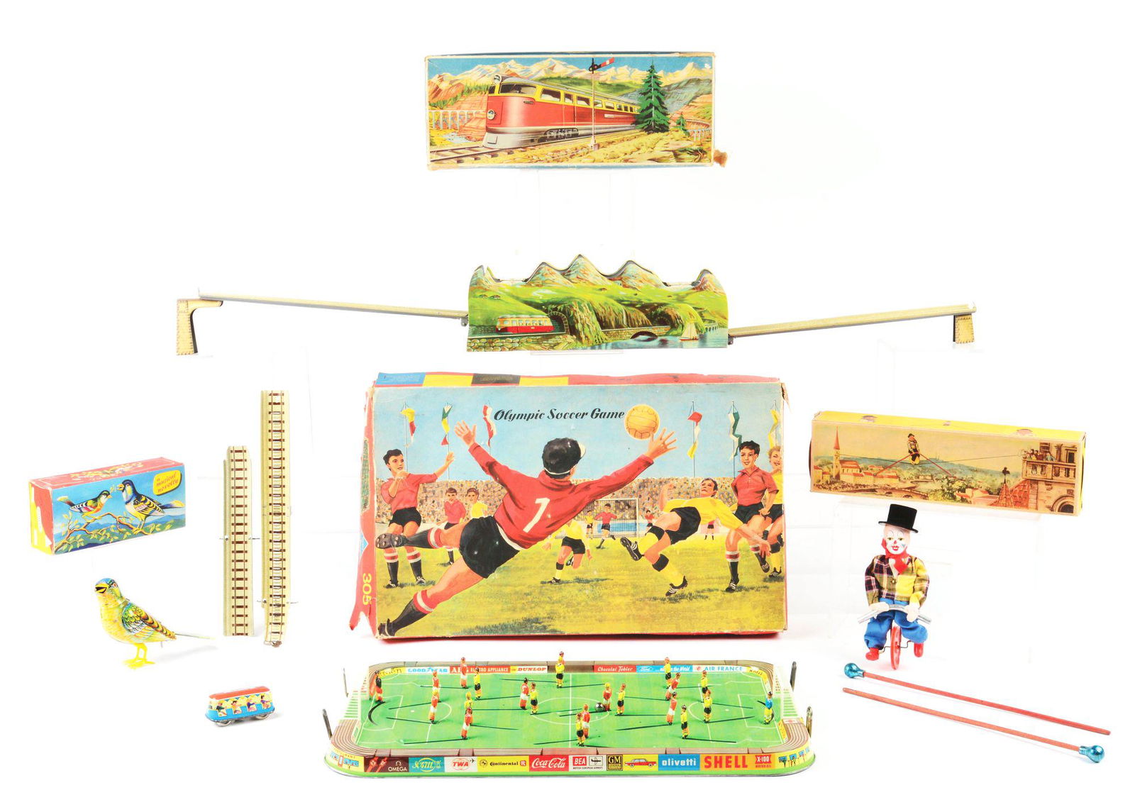 LOT OF 4: GERMAN POST-WAR TOYS. (1 of 1)