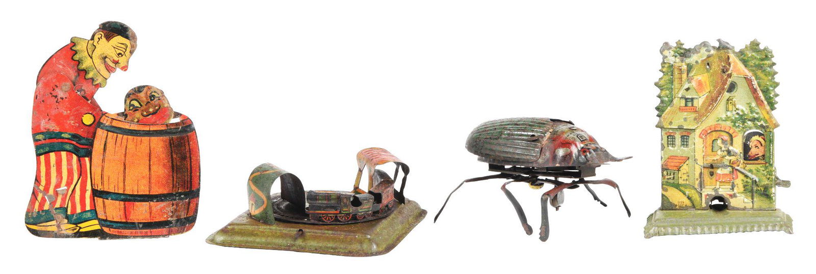 LOT OF 4: VARIOUS TIN LITHO GERMAN AND JAPANESE (1 of 2)