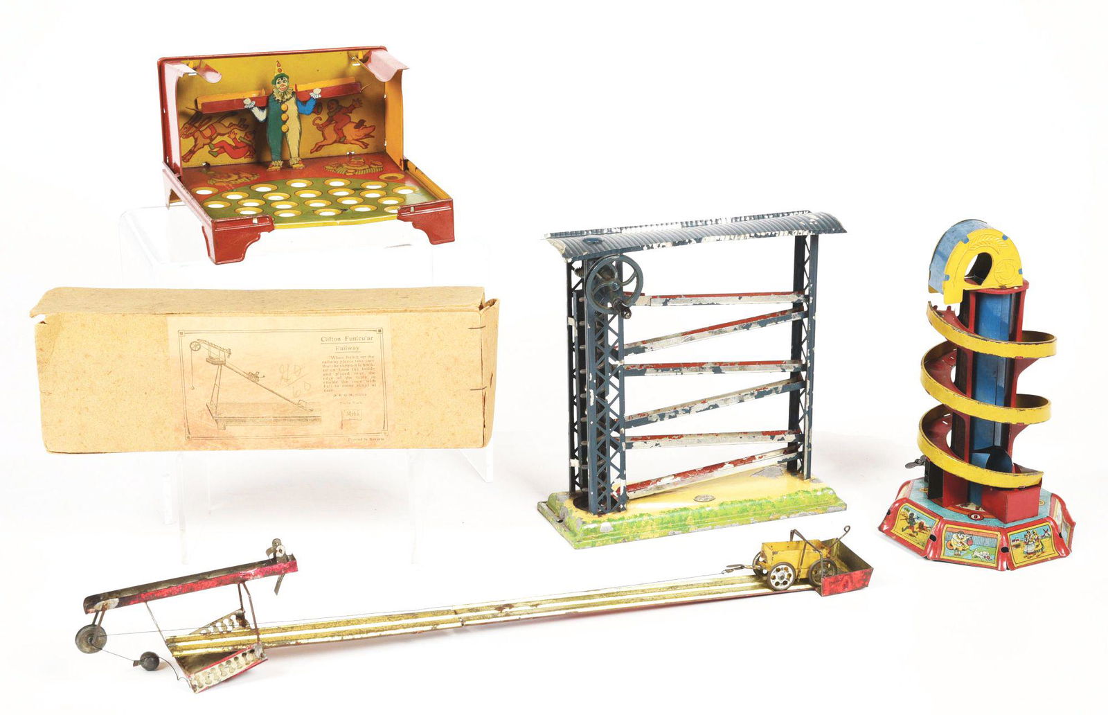 LOT OF 4: EARLY TIN LITHO AND HAND PAINTED EUROPEAN (1 of 3)