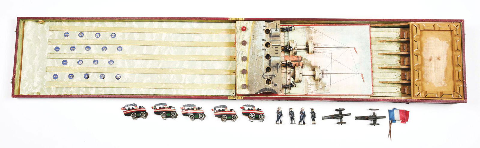 VERY EARLY FRENCH BOAT AND SAILOR GAME. (1 of 4)