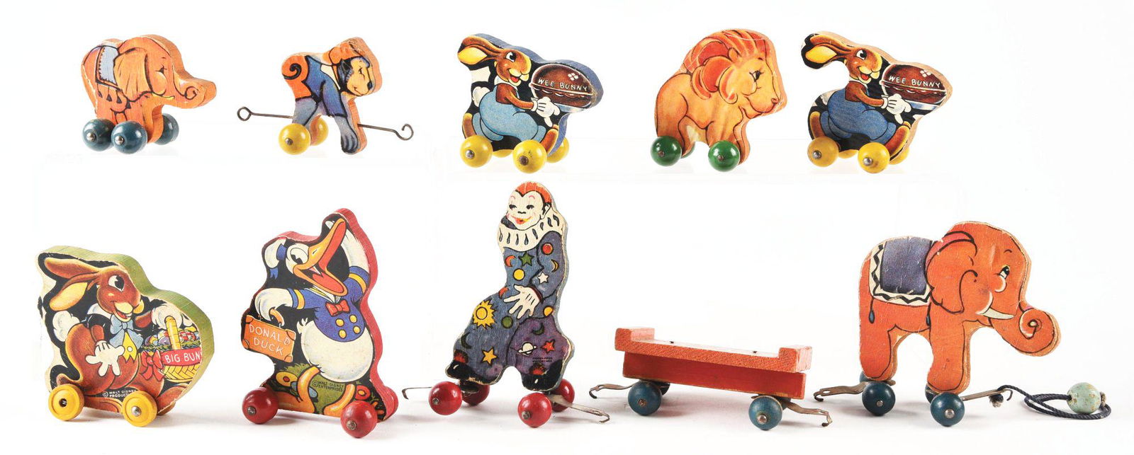 LOT OF 10: SMALL FISHER PRICE WOODSY WEE FIGURES. (1 of 3)