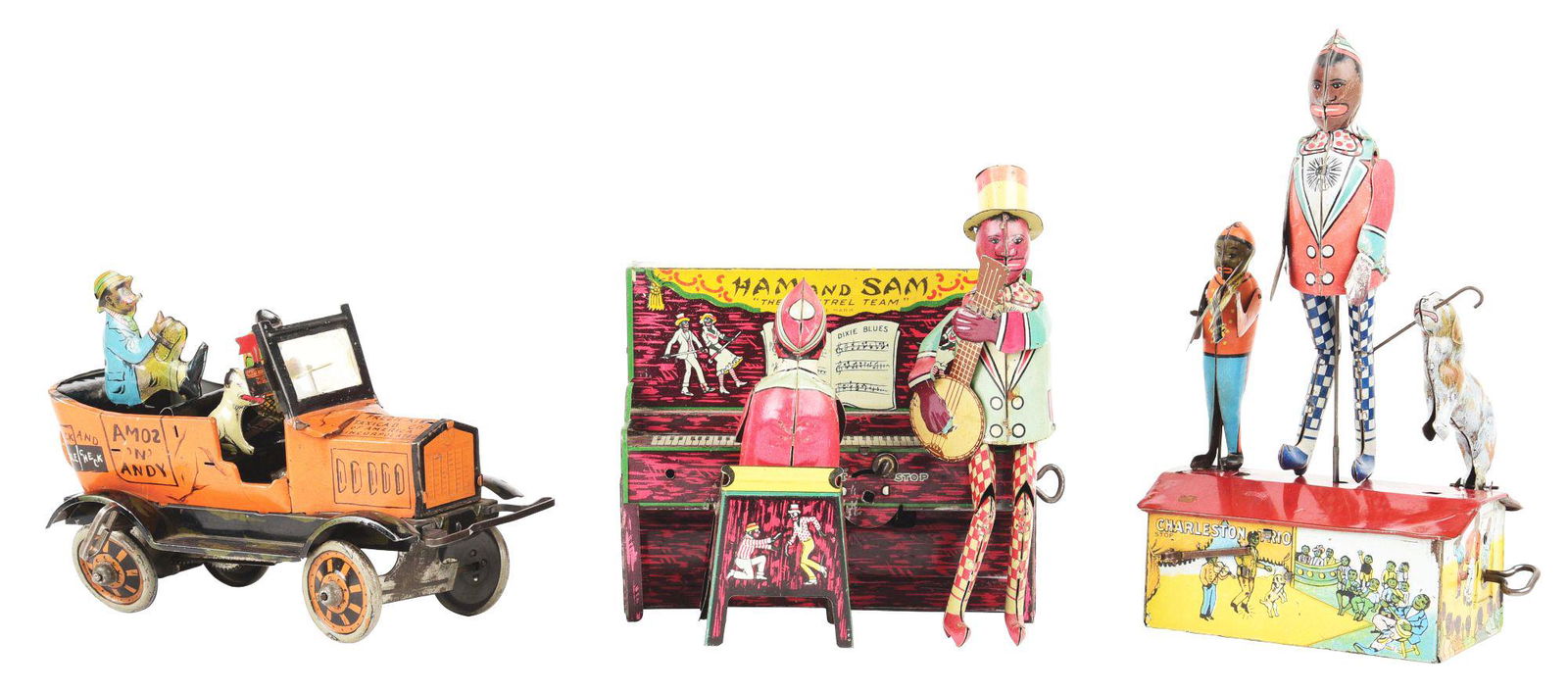 LOT OF 3: MARX TIN LITHO WIND-UP AFRICAN (1 of 6)