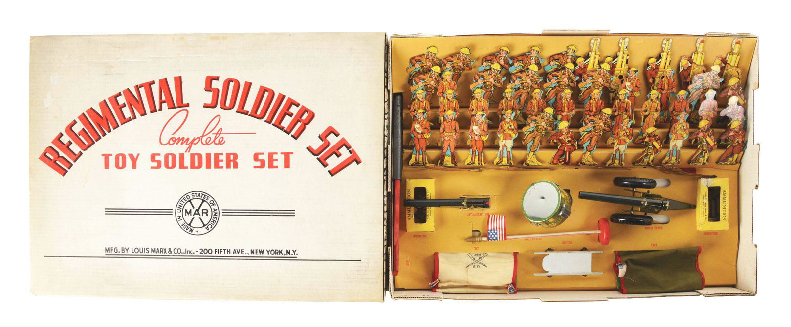 EARLY TIN LITHO MARX MILITARY-THEMED TOY. (1 of 5)