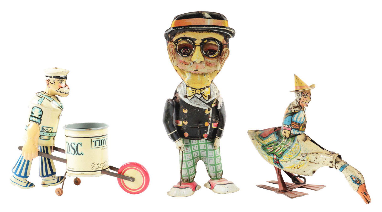 LOT OF 3: EARLY MARX TIN LITHO WIND-UP TOYS. (1 of 2)