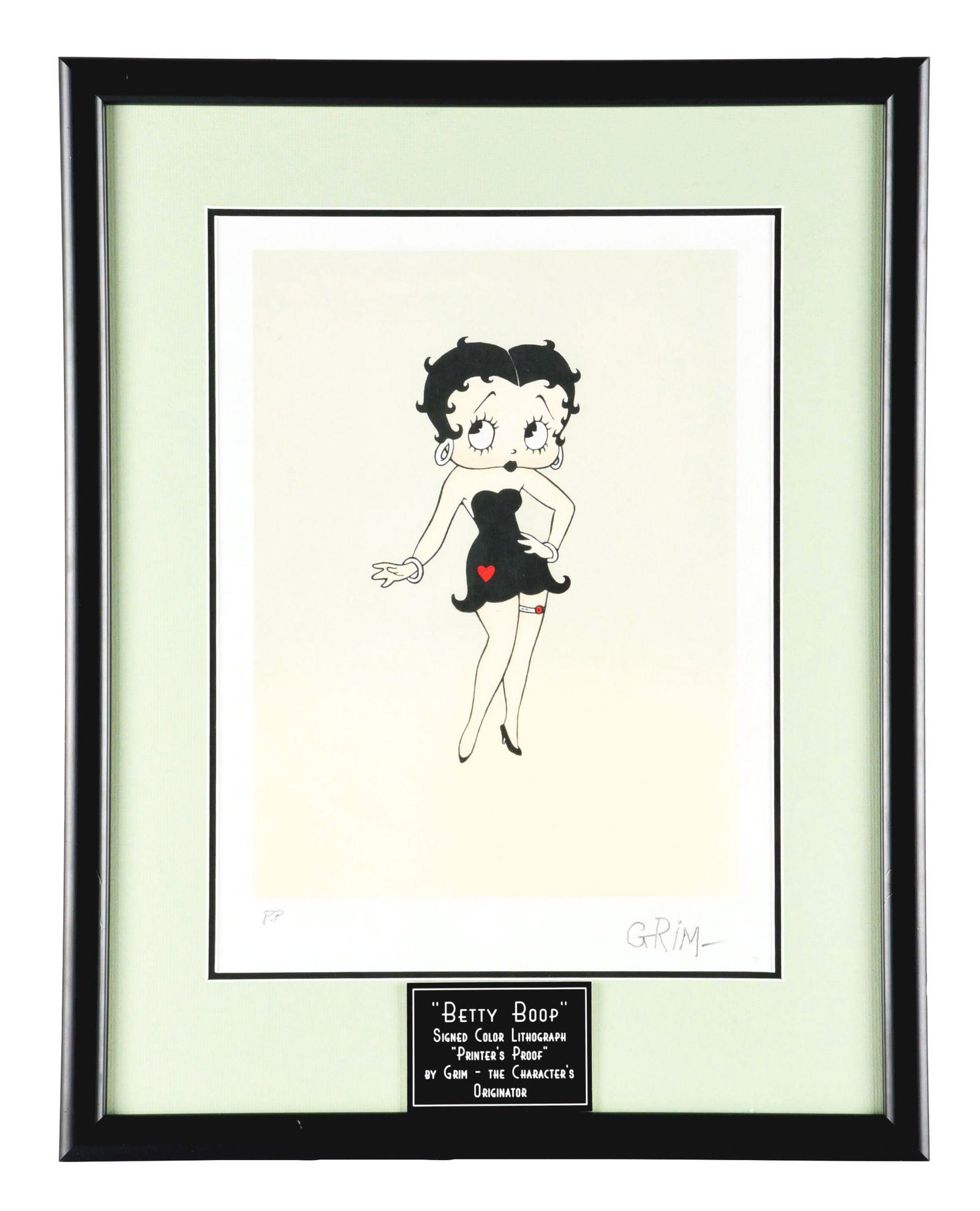 PRINTER'S PROOF "BETTY BOOP" SIGNED BY GRIM. (1 of 6)