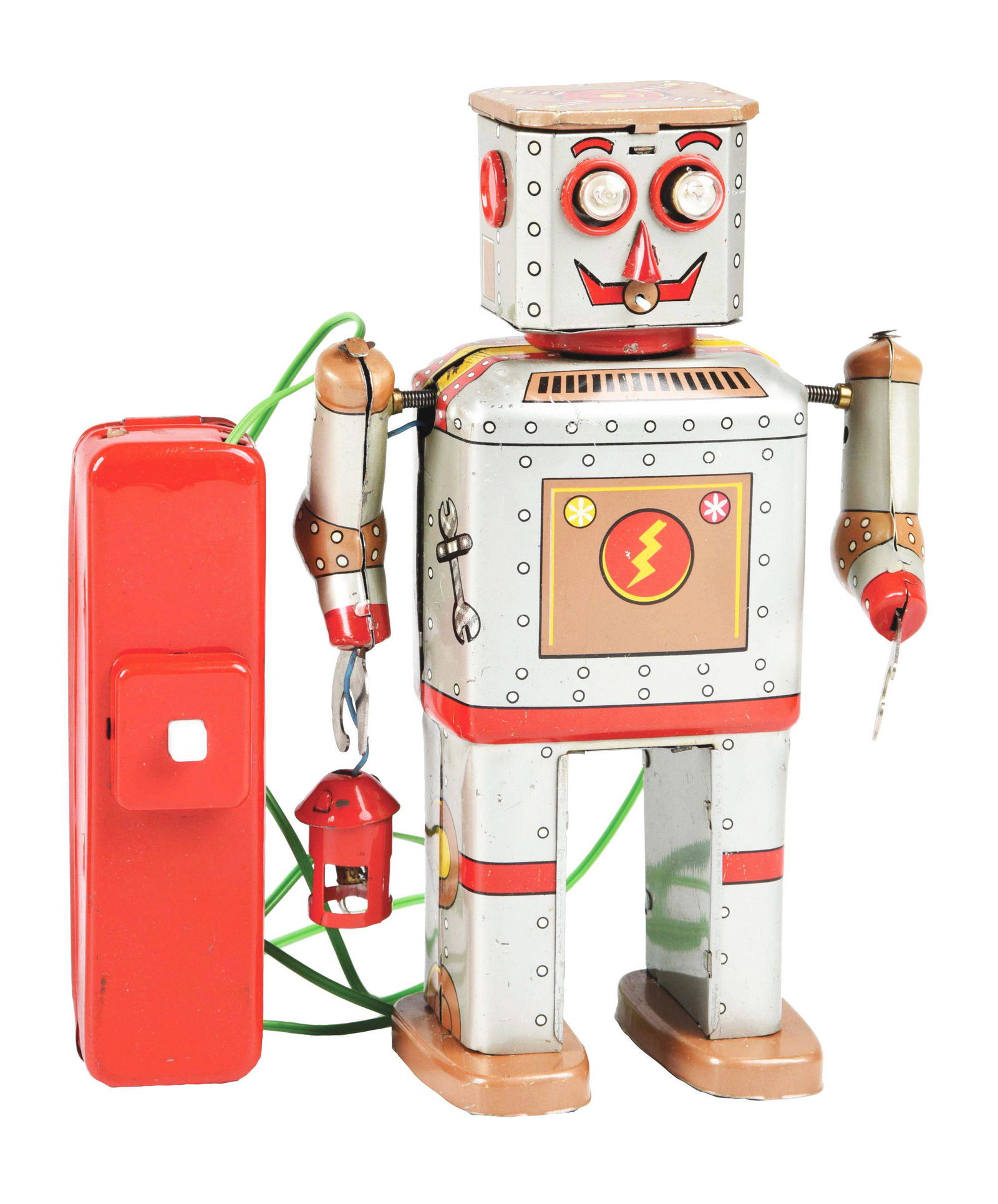 RARE JAPANESE BATTERY OPERATED TIN LITHO POWDER/LANTERN (1 of 5)