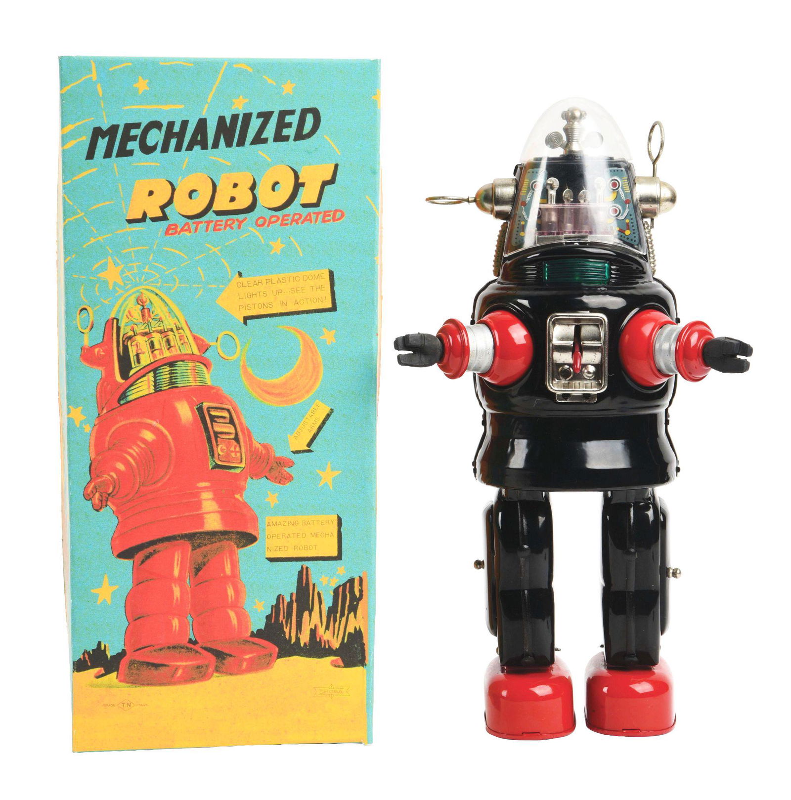JAPANESE SHOWA ROBBY MECHANIZED BATTERY OPERATED ROBOT. (1 of 4)