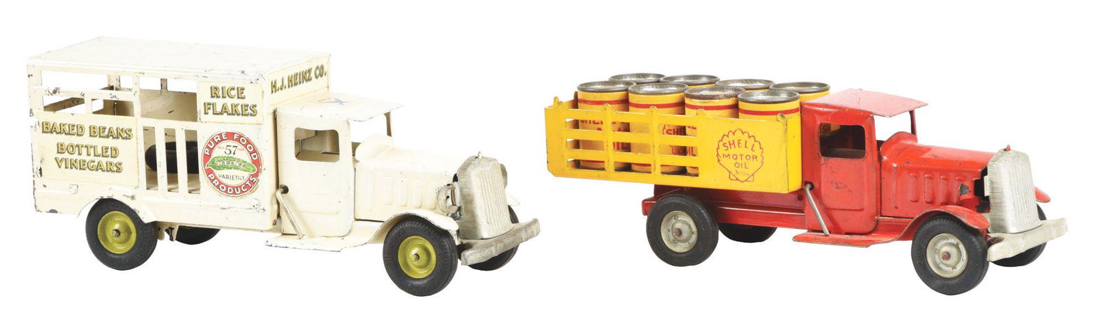 LOT OF 2: PRESSED STEEL METAL CRAFT TOY TRUCKS. (1 of 3)