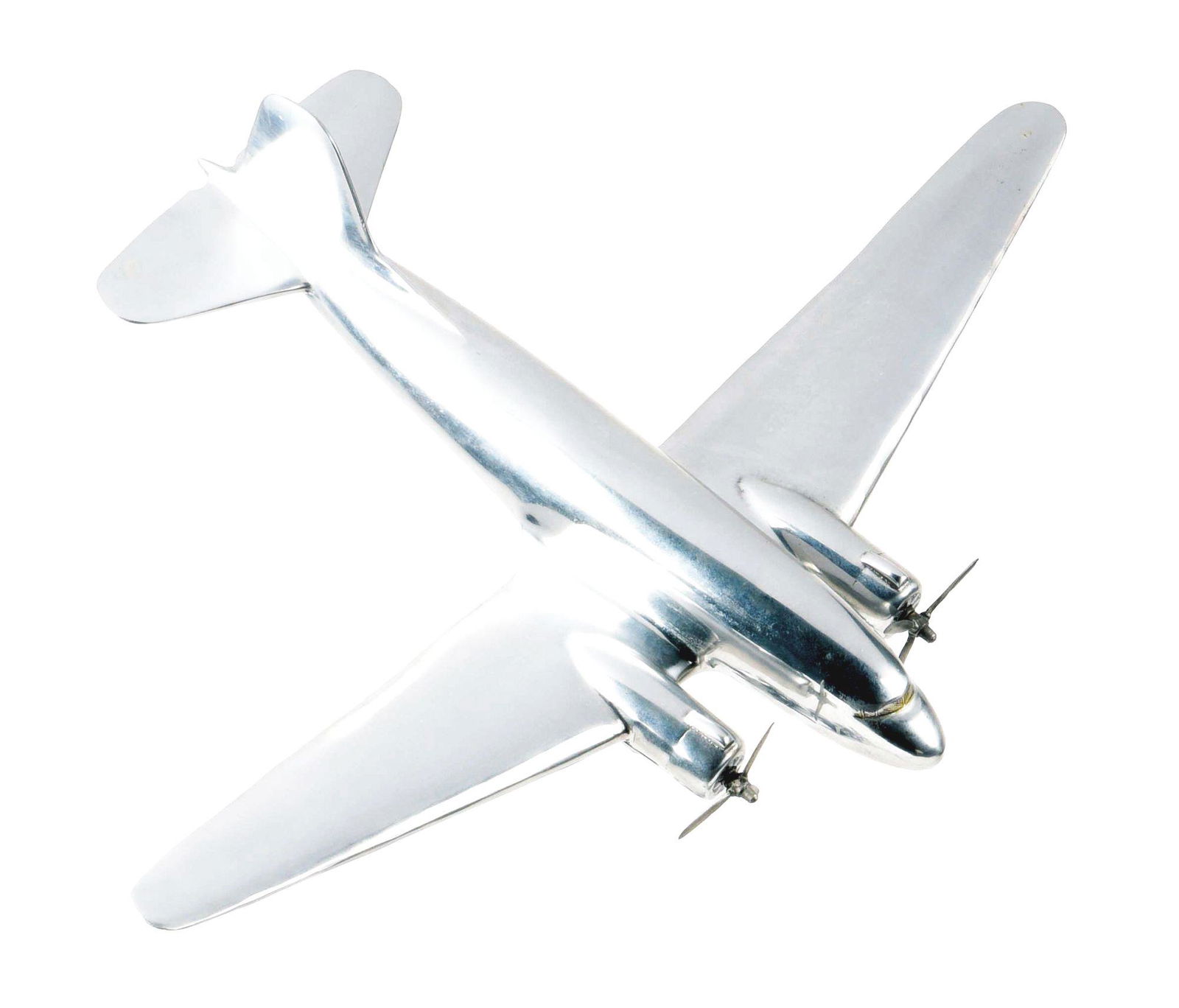 DOUGLAS DC 3 ALUMINUM AIRPLANE MODEL. (1 of 3)