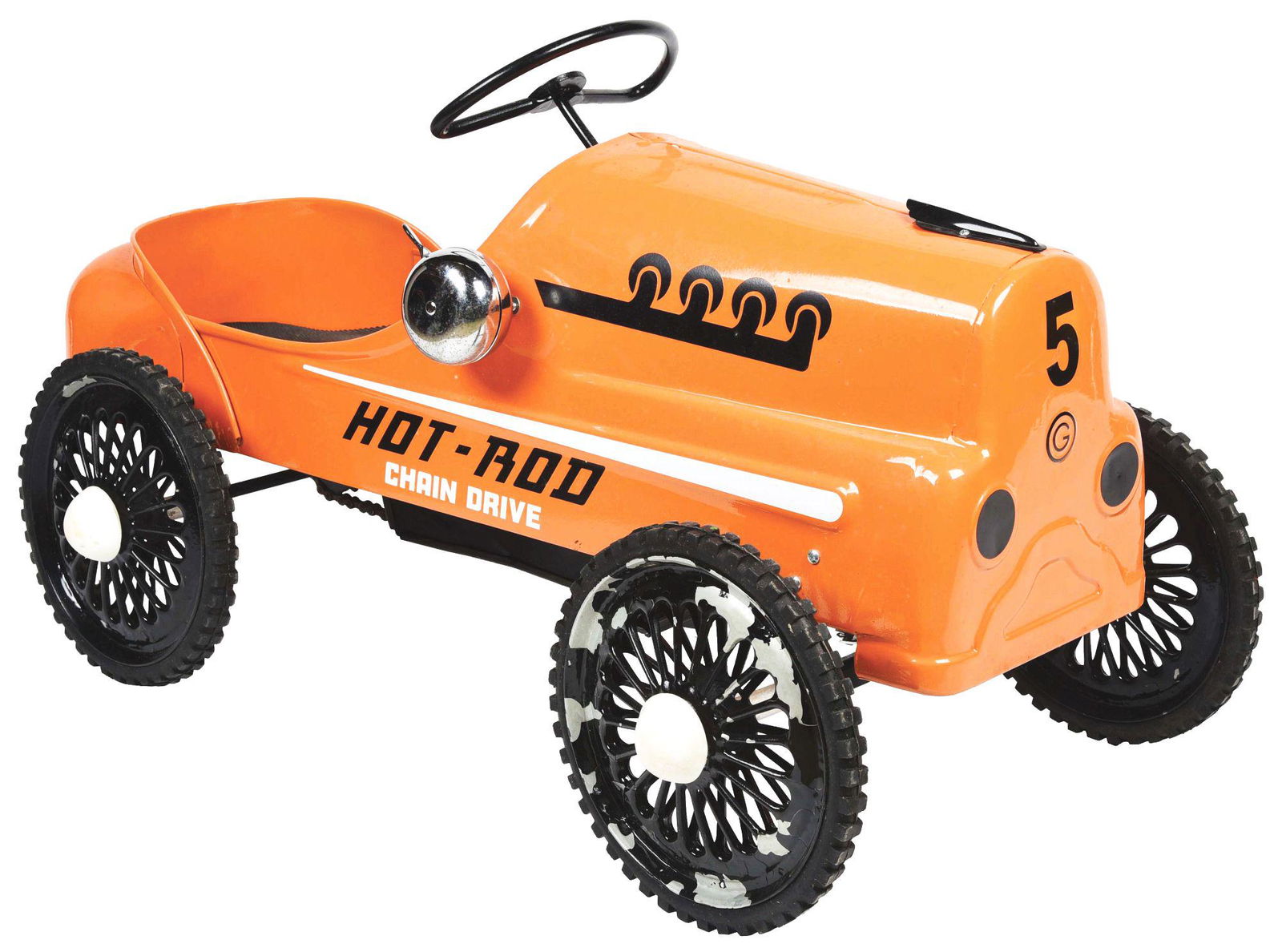 PRESSED STEEL HOT ROD CHAIN DRIVEN PEDAL CAR. (1 of 5)