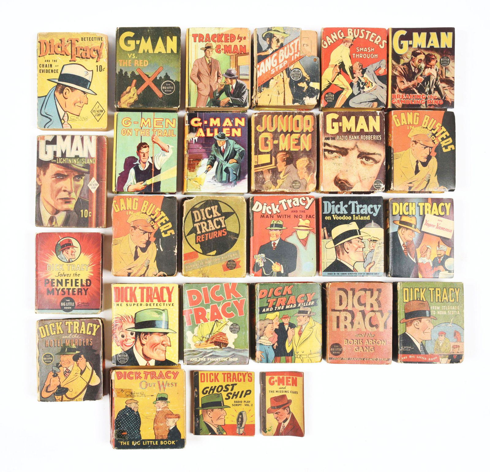 LOT OF APPROXIMATELY 25 VARIOUS CRIME-ORIENTED BIG (1 of 2)