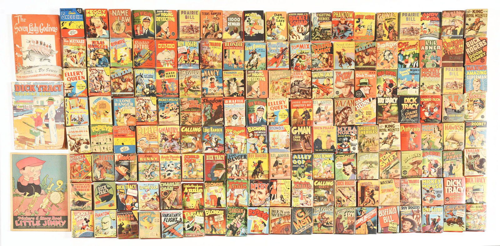 LOT OF APPROXIMATELY 300 VARIOUS CHARACTER BOOKS. (1 of 1)