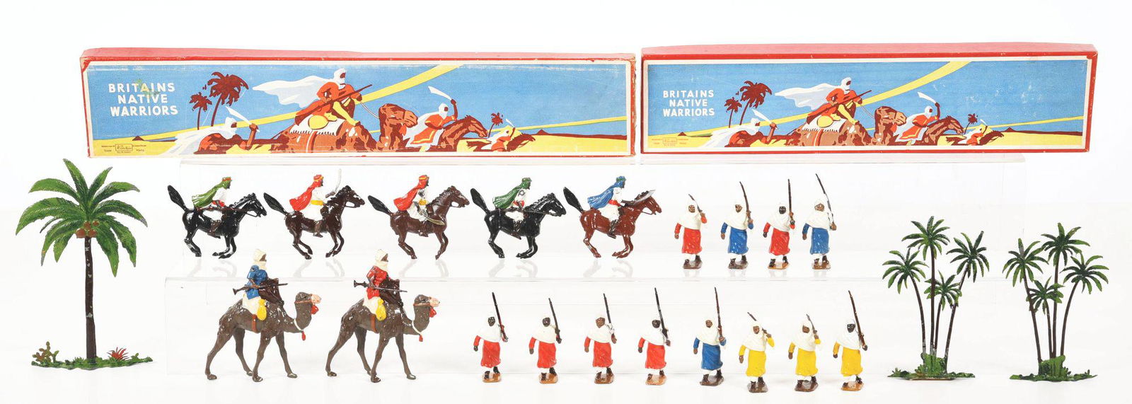 LOT OF METAL ENGLISH BRITAIN ARAB SOLDIER FIGURES. (1 of 3)