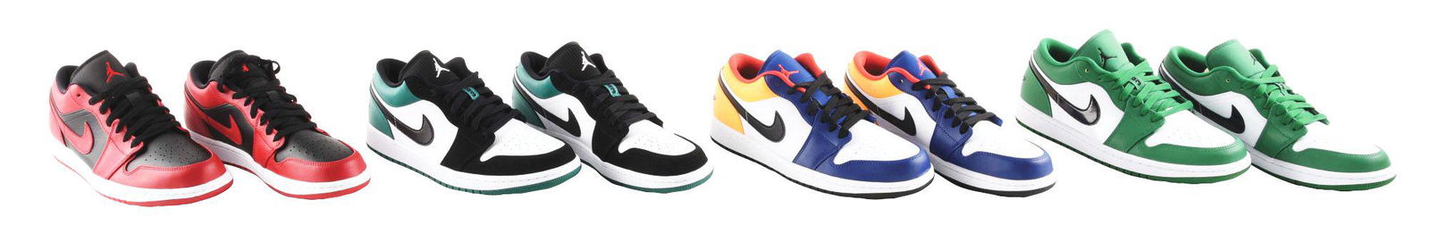 LOT OF 4: AIR JORDAN 1 LOW TOPS. (1 of 14)