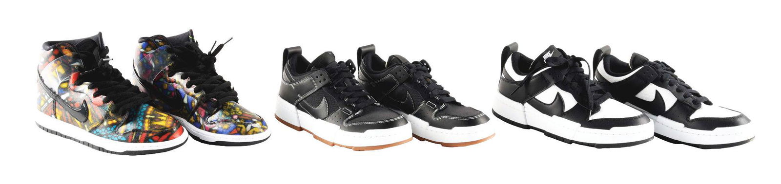 LOT OF 3: NIKE DUNKS SNEAKERS. (1 of 13)