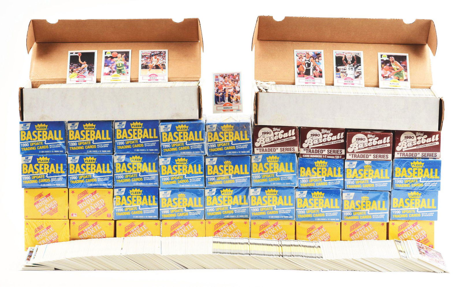 LARGE LOT OF 1990'S FLEER, SCORE AND TOPPS BASEBALL AND (1 of 1)