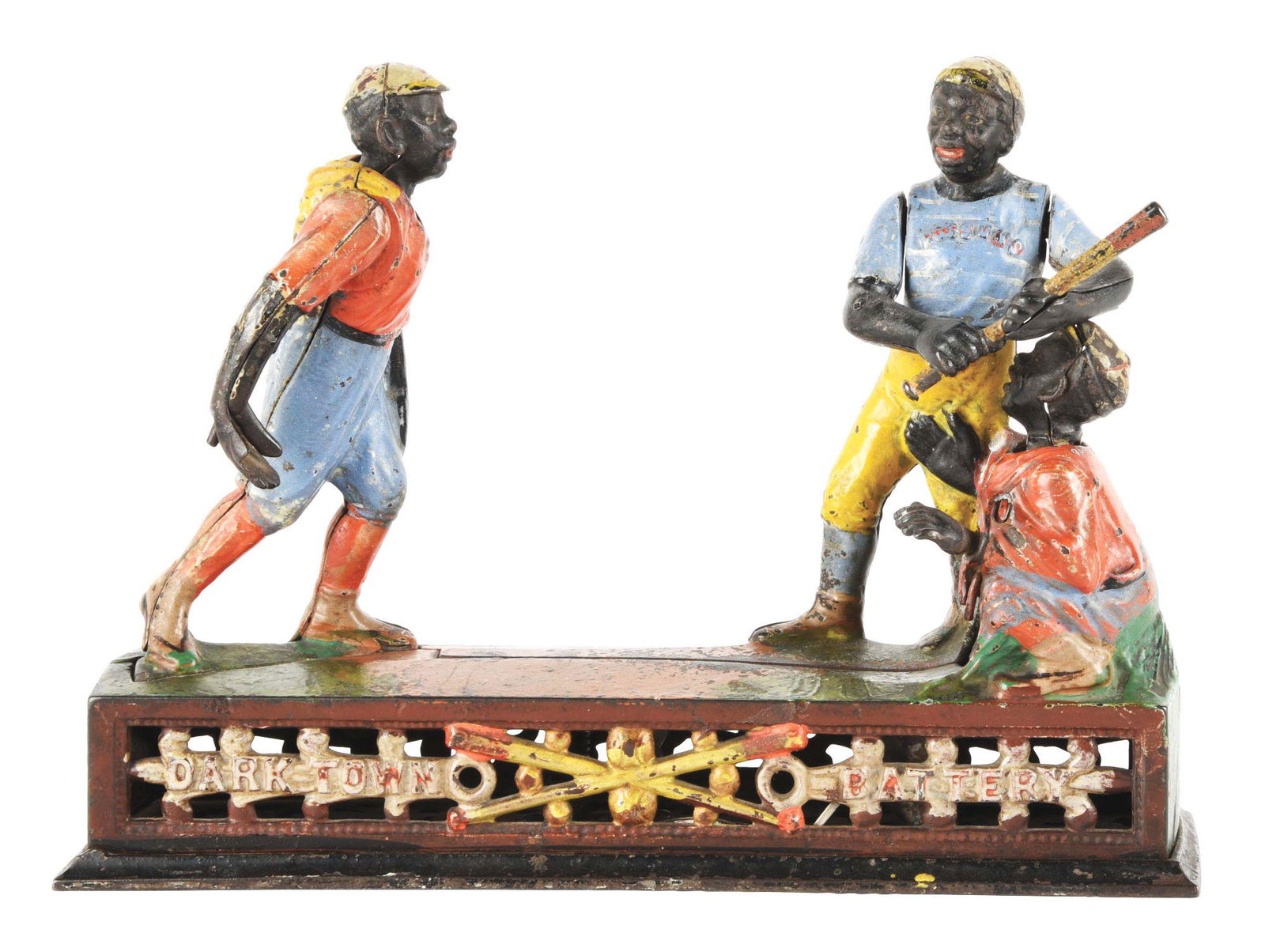 DARK TOWN BATTERY MECHANICAL BANK. (1 of 7)